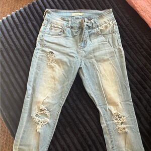 Cello Light Blue Distressed Skinny Jeans